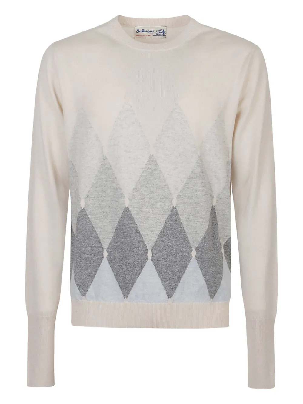 Ballantyne diamond-pattern cashmere sweater | Neutrals | Image 1