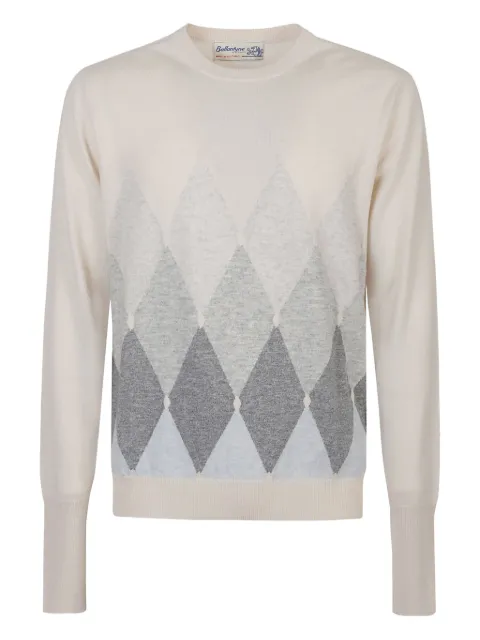 Ballantyne diamond-pattern cashmere sweater