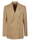 Lardini double-breasted wool jacket - Brown