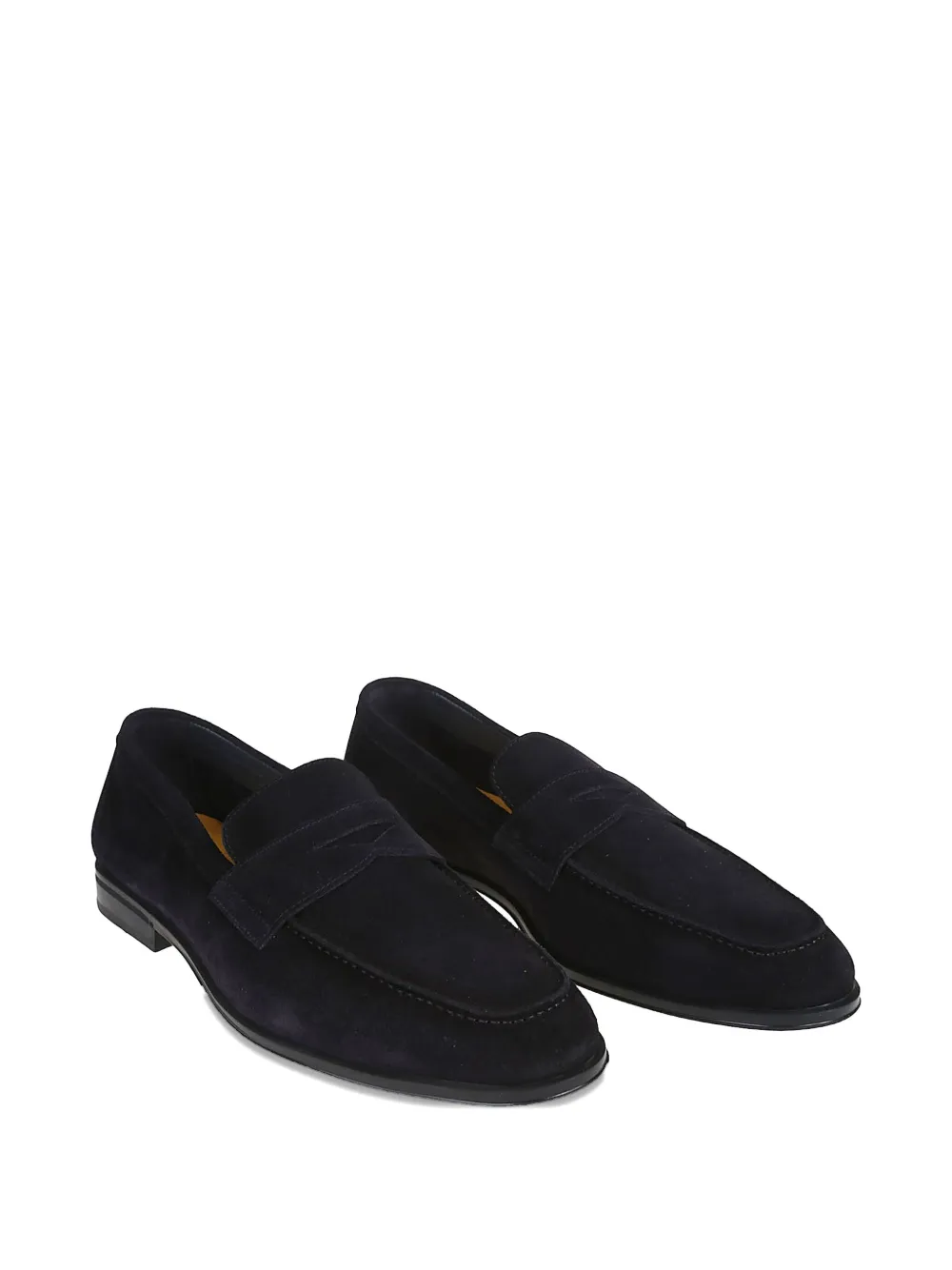 Doucal's penny-slot suede loafers Blue