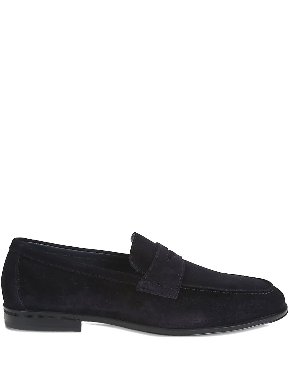 Doucal's penny-slot suede loafers Blue