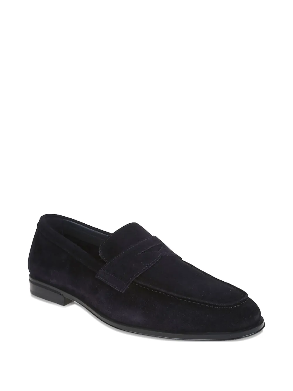 Doucal's penny-slot suede loafers Blue