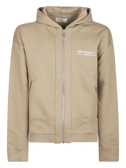 RETERNITY logo-print zip-up hoodie