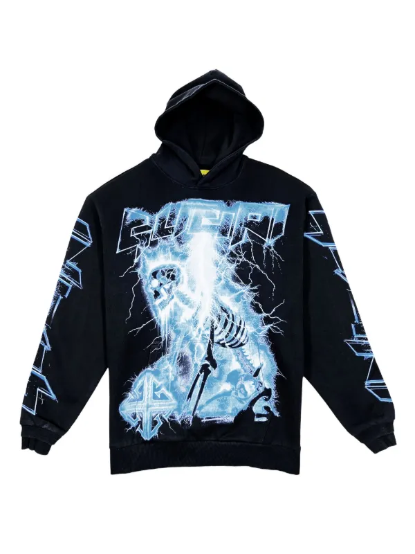 GUAPI lightning-skeleton Print Hoodie | Black | FARFETCH