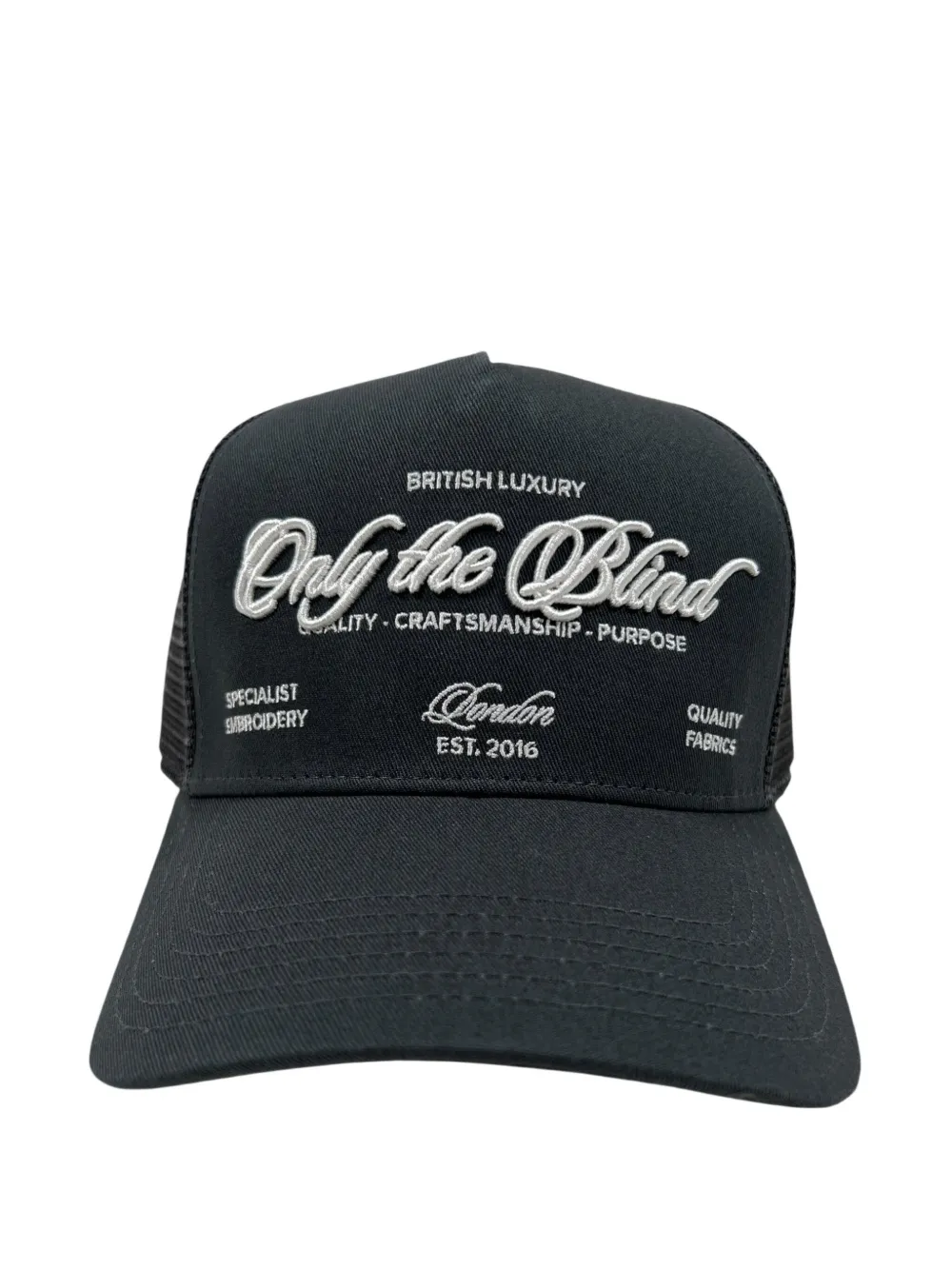 Only the Blind logo-embroidered trucker cap | Black | Image 1