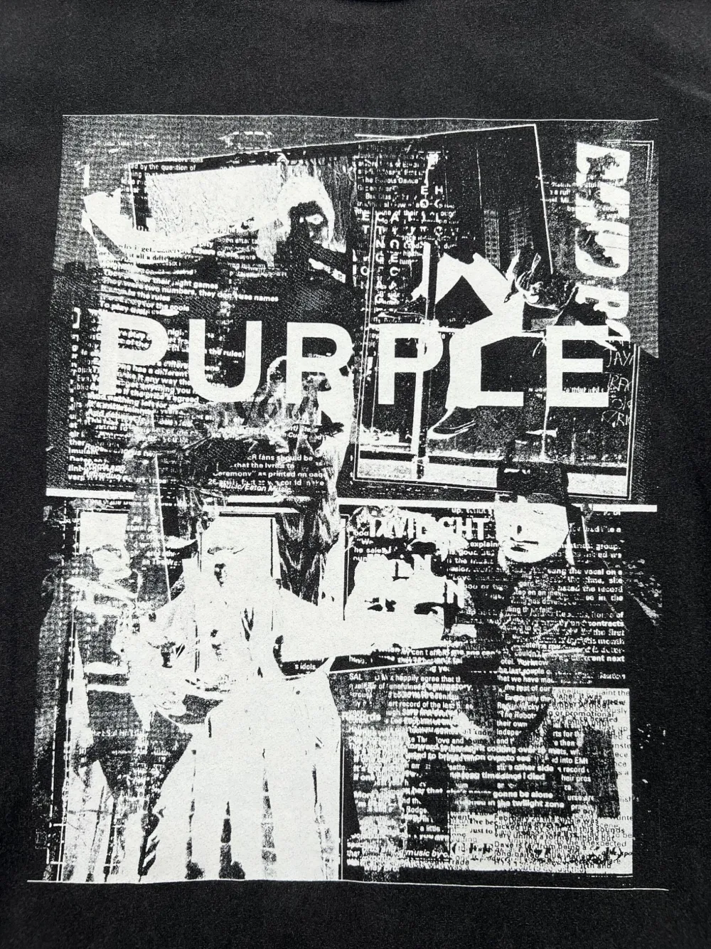 Purple Brand T-shirt met print Zwart