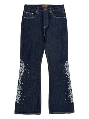 BIRTH OF ROYAL CHILD rhinestone-embellished wide-leg Jeans