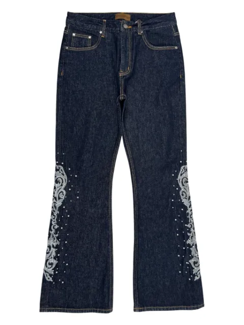 BIRTH OF ROYAL CHILD pearl-embellished flared jeans