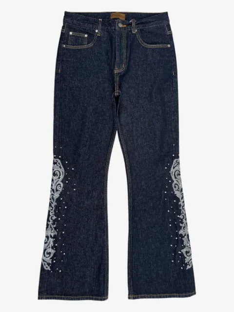 BIRTH OF ROYAL CHILD pearl-embellished flared jeans