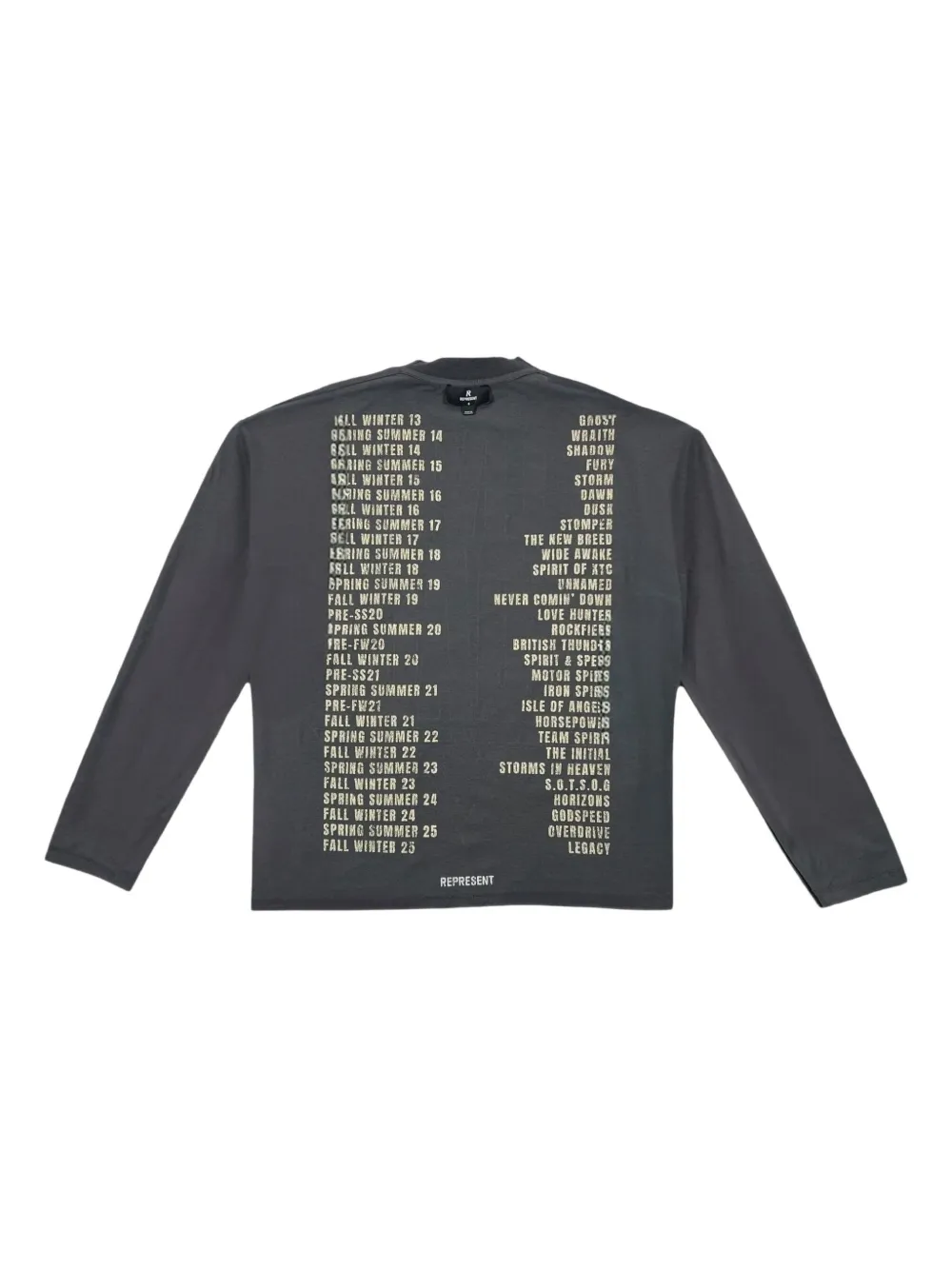 Represent Living Legacy Tour Long-sleeve T-shirt In Gray