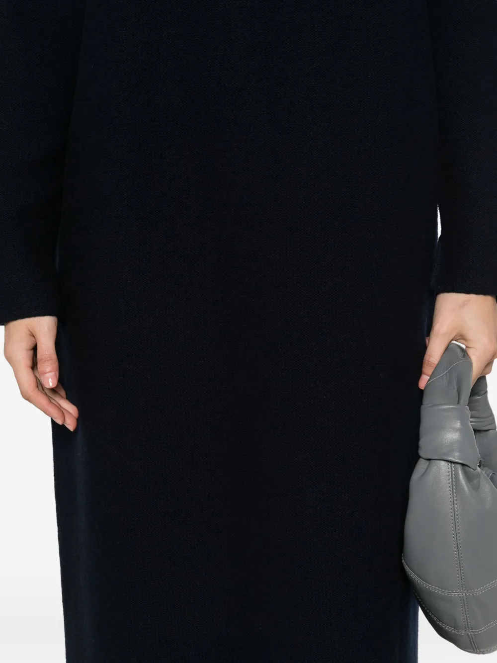 Daniela Gregis Wool High-neck Dress In Black