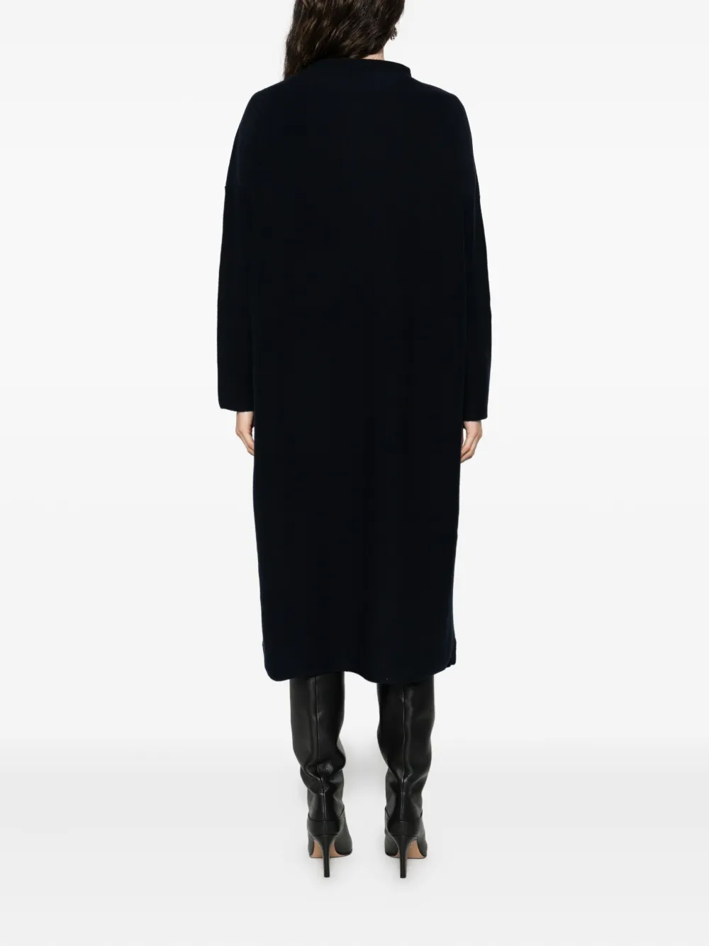 Daniela Gregis Wool High-neck Dress In Black