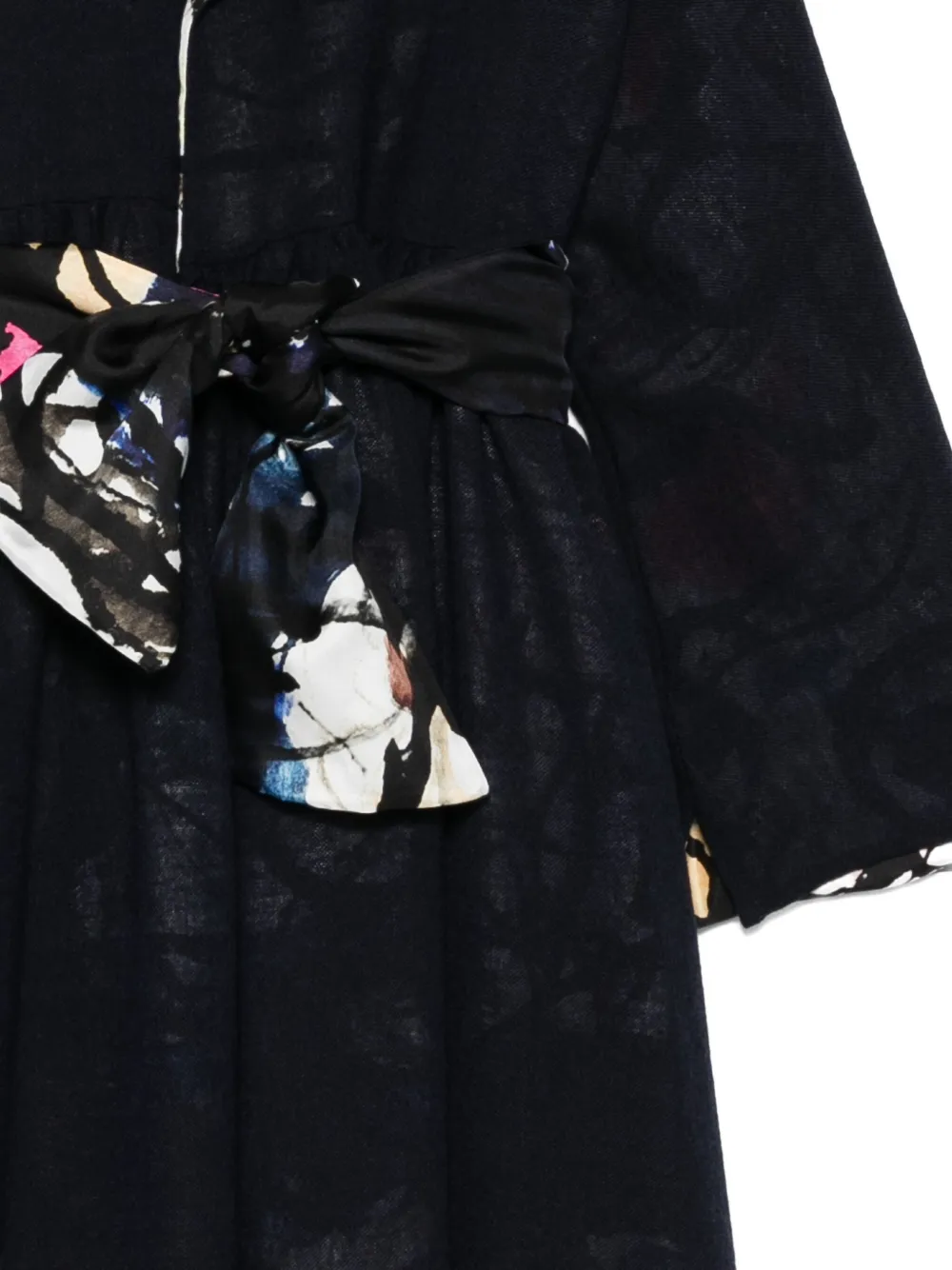 Daniela Gregis Tie-waist Coat In Black