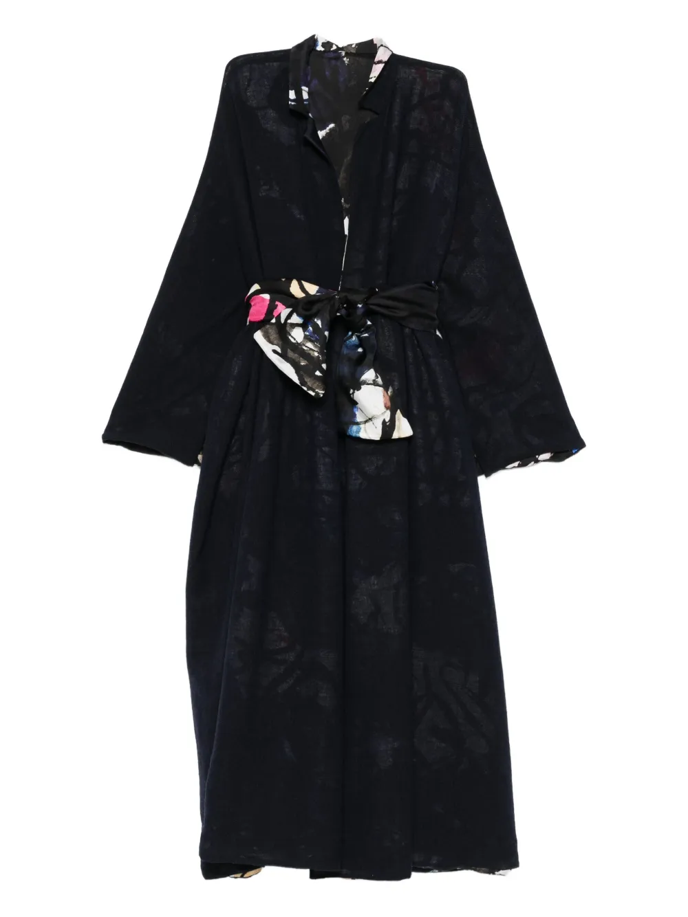 Daniela Gregis tie-waist coat | Blue | Image 1