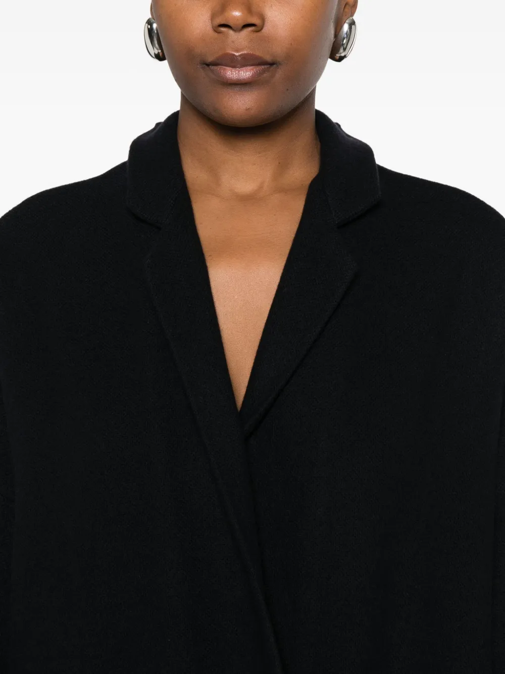 Daniela Gregis Wool Oversized Jacket In Black