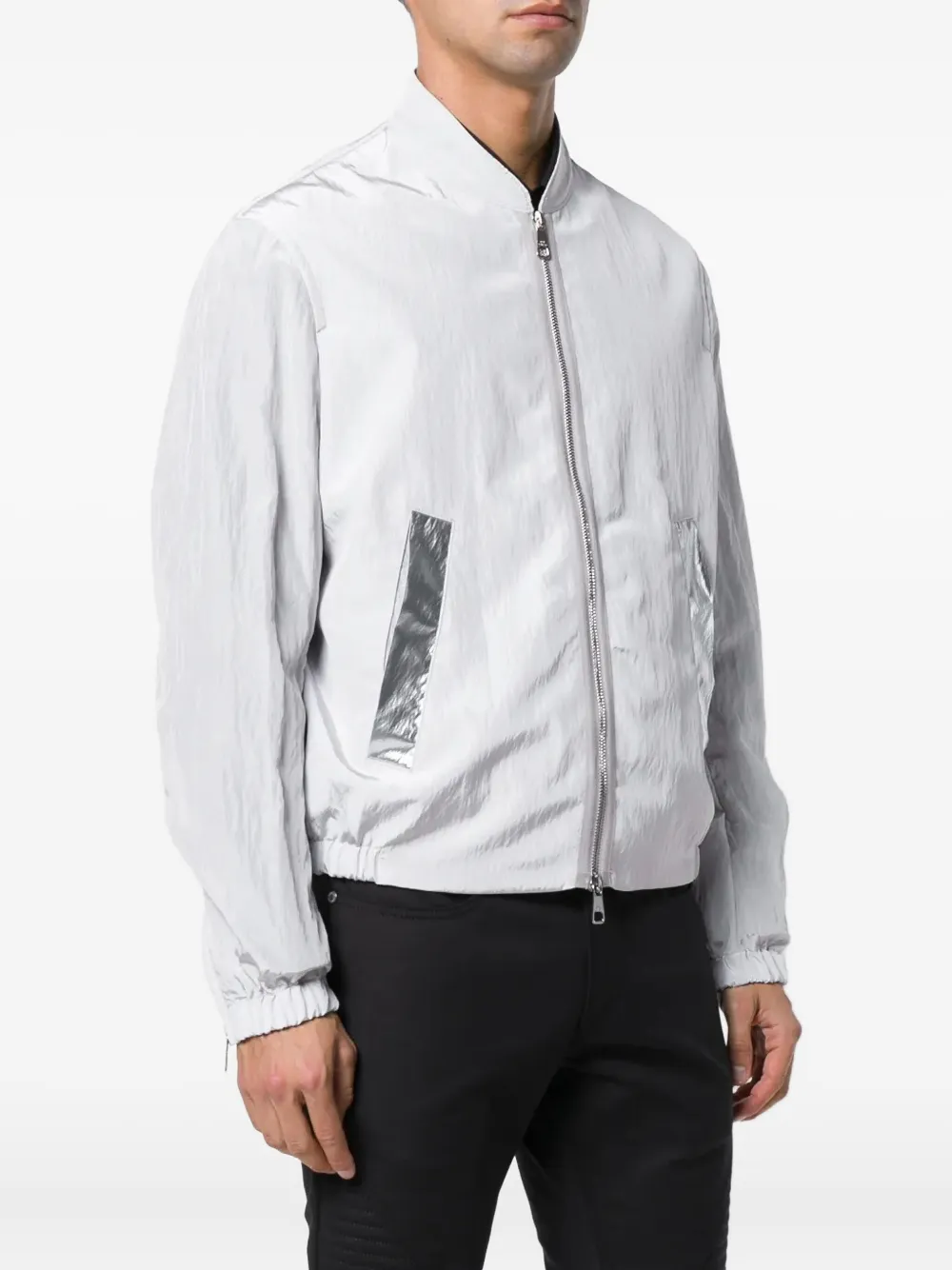 Neil Barrett Bomberjack met paspelzak Grijs