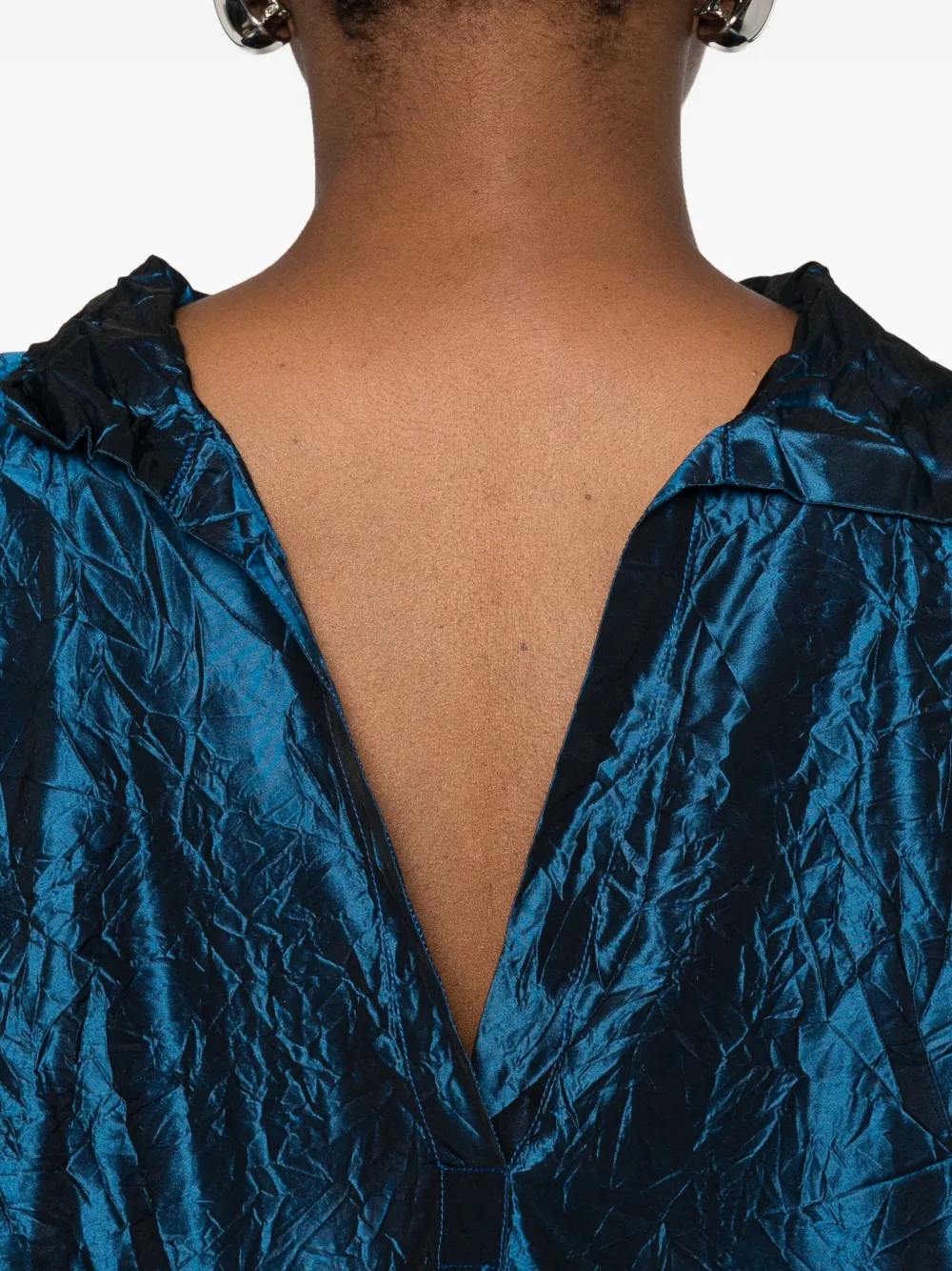 Daniela Gregis Zijden midi-jurk Blauw