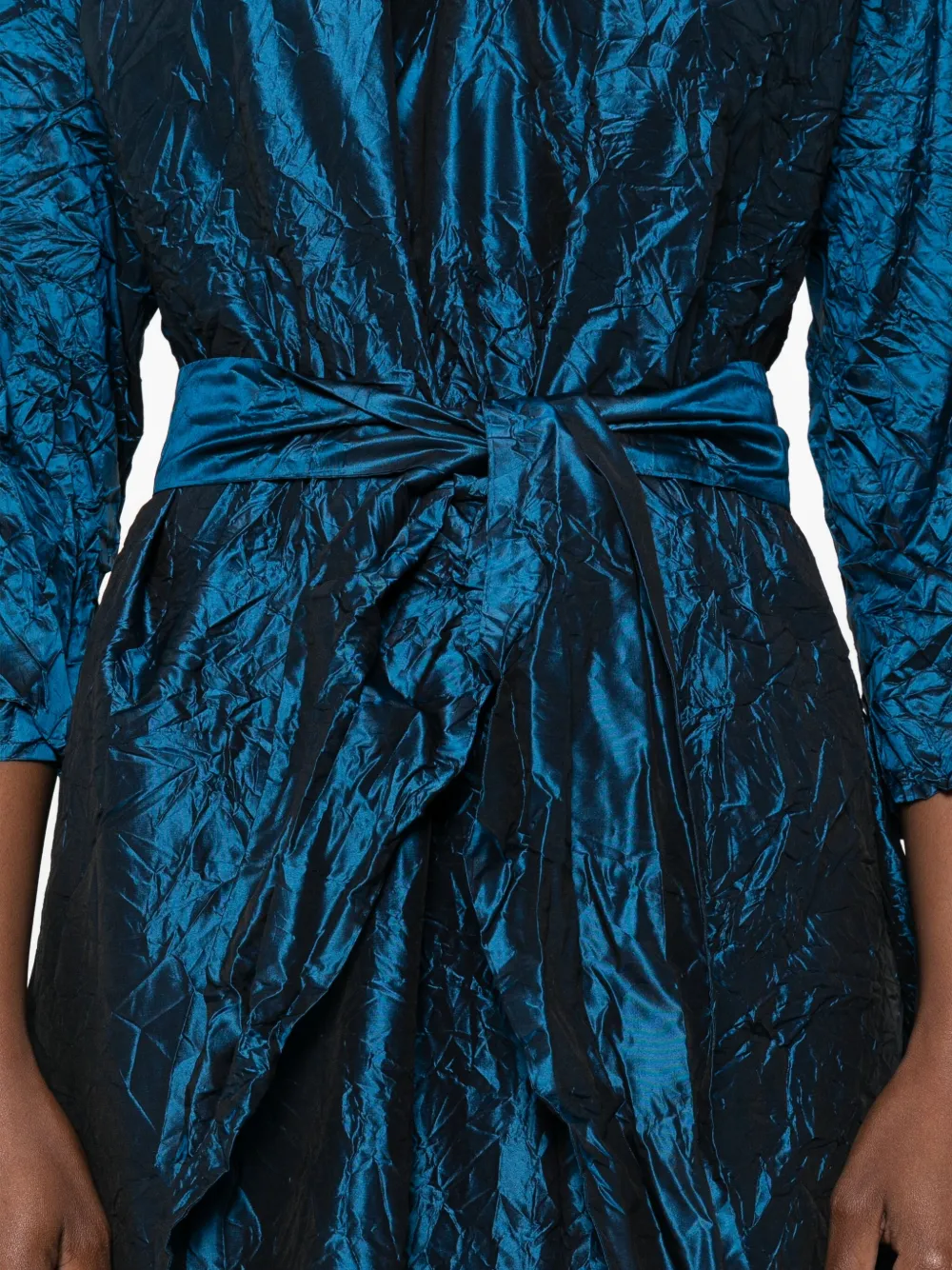 Daniela Gregis Zijden midi-jurk Blauw