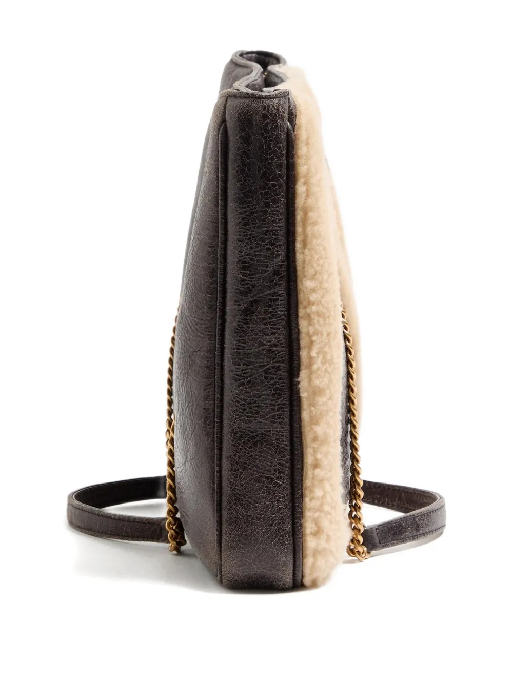 Valentino Medium Viva Superstar Shearling Tote Bag In Brown