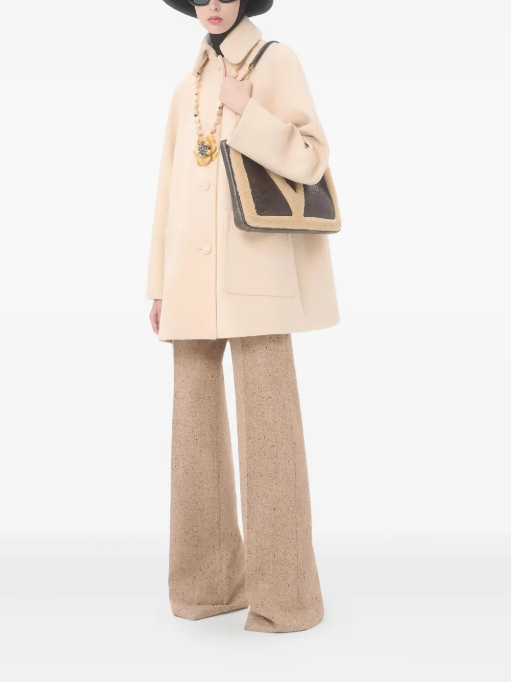 Valentino Garavani Medium Viva Superstar lammy shopper - Bruin