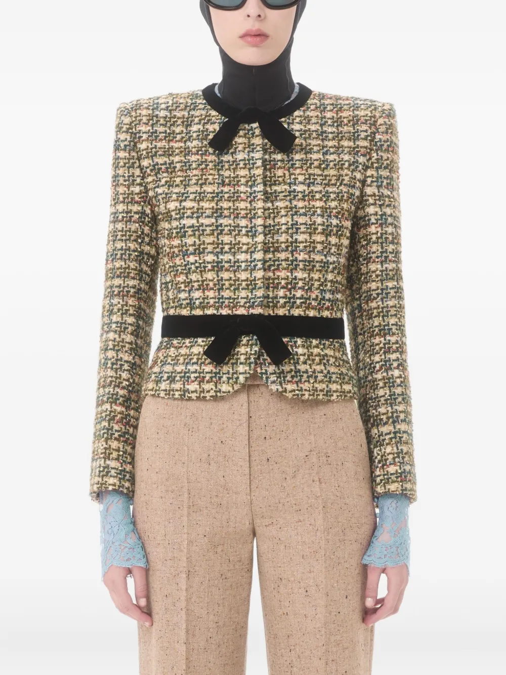 Valentino Long-sleeved Casual Jacket In Green