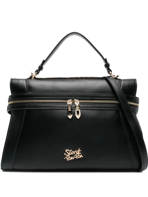 Secret Pon Pon double-zip leather shoulder bag