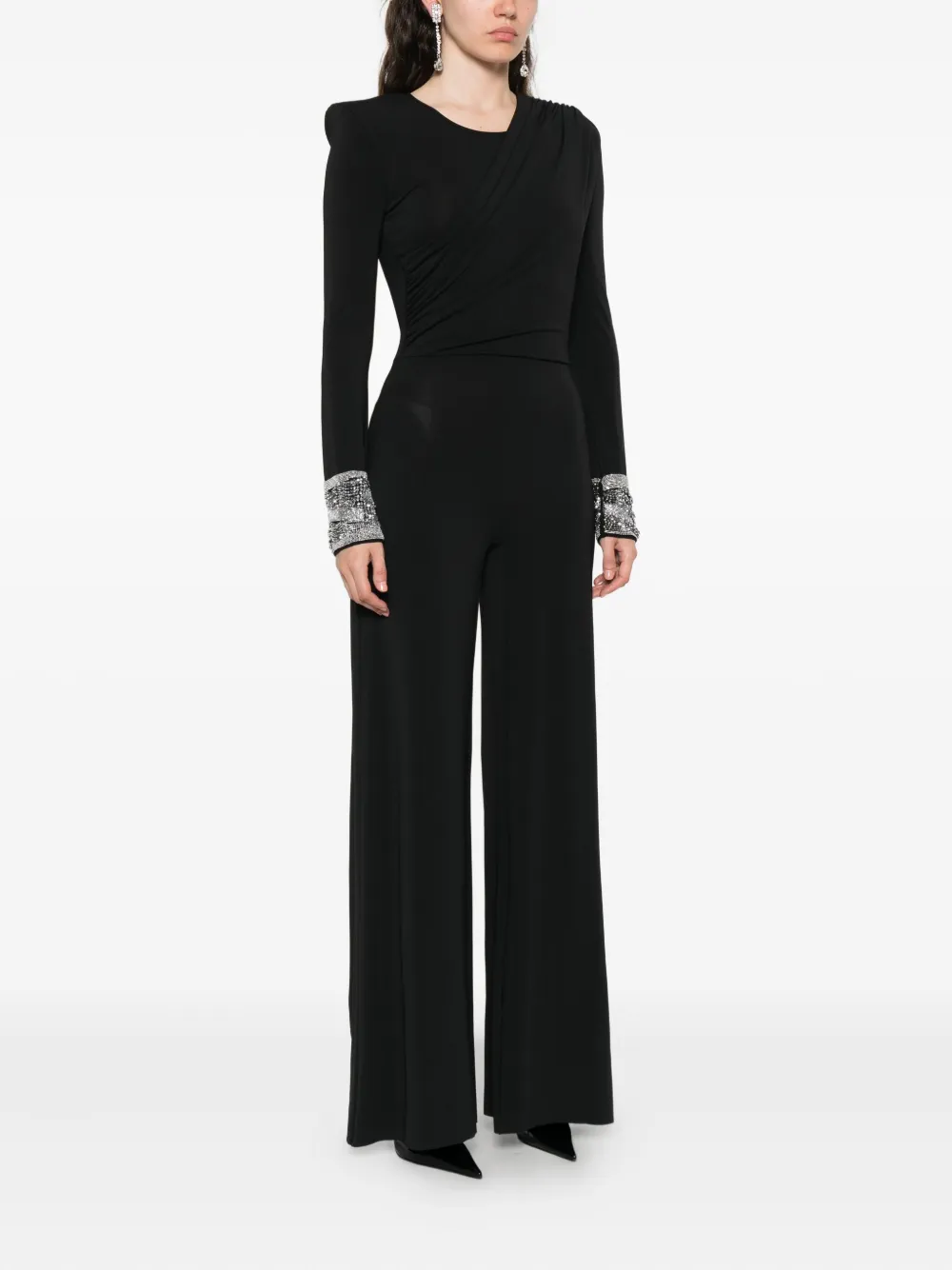 Amen Bead-embellished Jumpsuit In Black