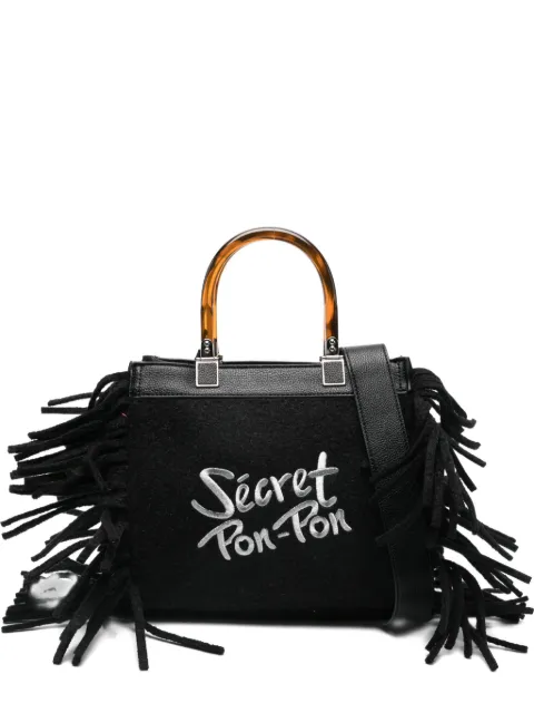 Secret Pon Pon fringed top-handles shoulder bag