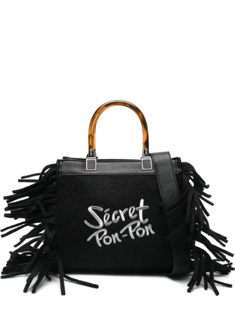 Secret Pon Pon fringed top-handles shoulder bag