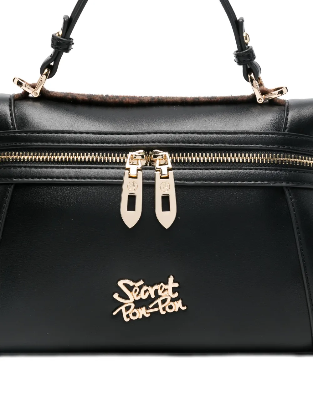 Secret Pon-pon Small Ines Tote Bag In Black
