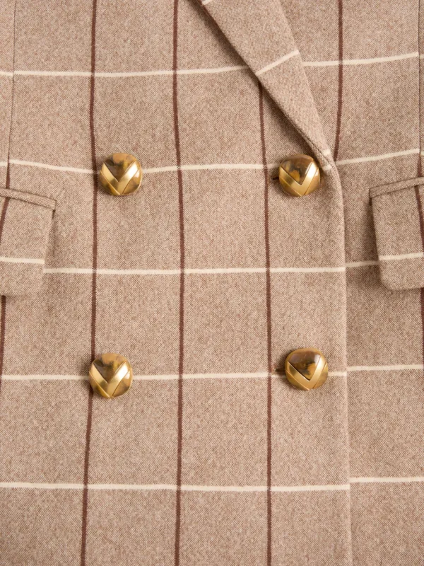 Valentino Garavani windowpane-check double-breasted Blazer