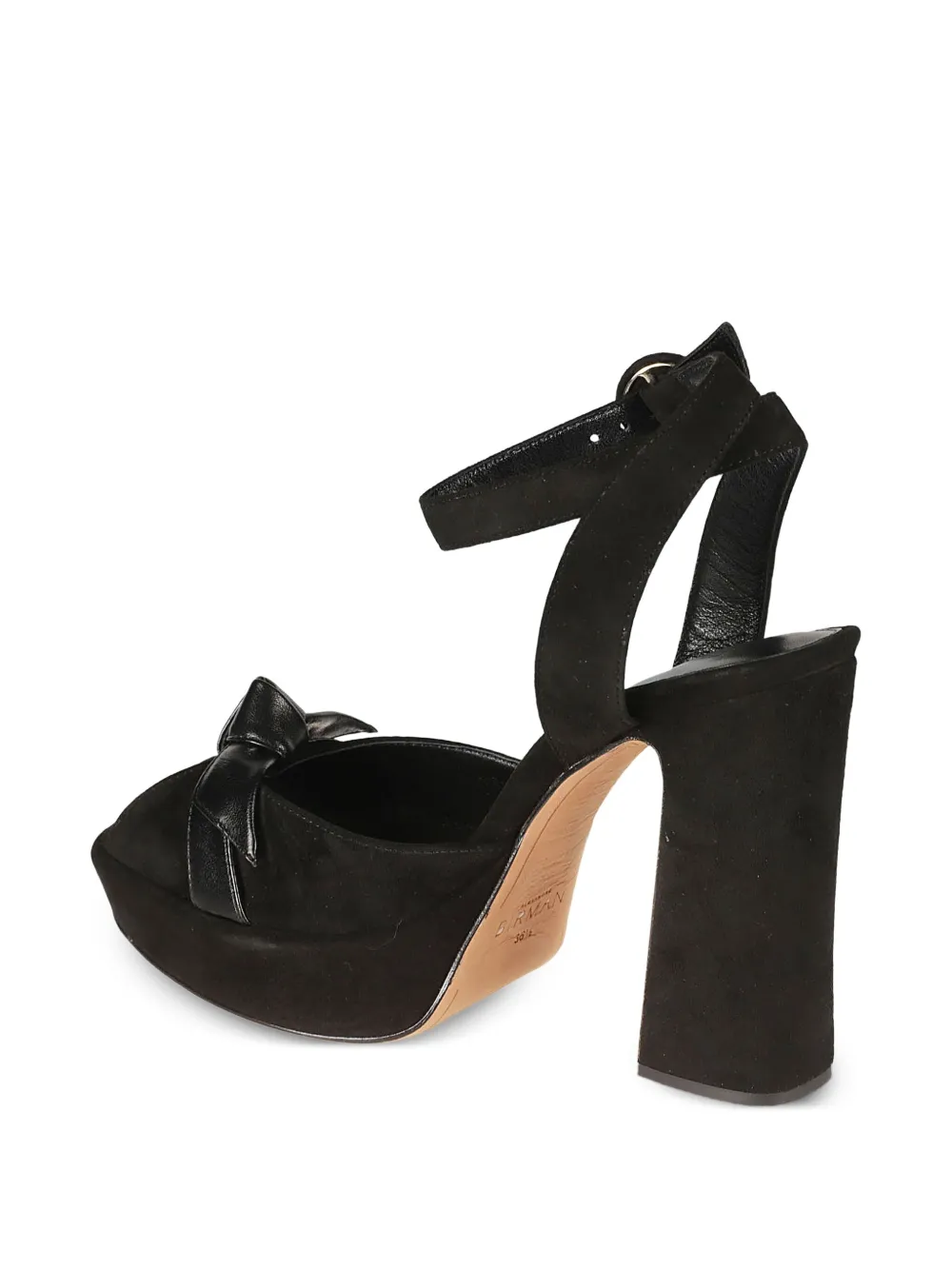 Alexandre Birman 120 mm sandalen met plateauzool en strikdetail Zwart