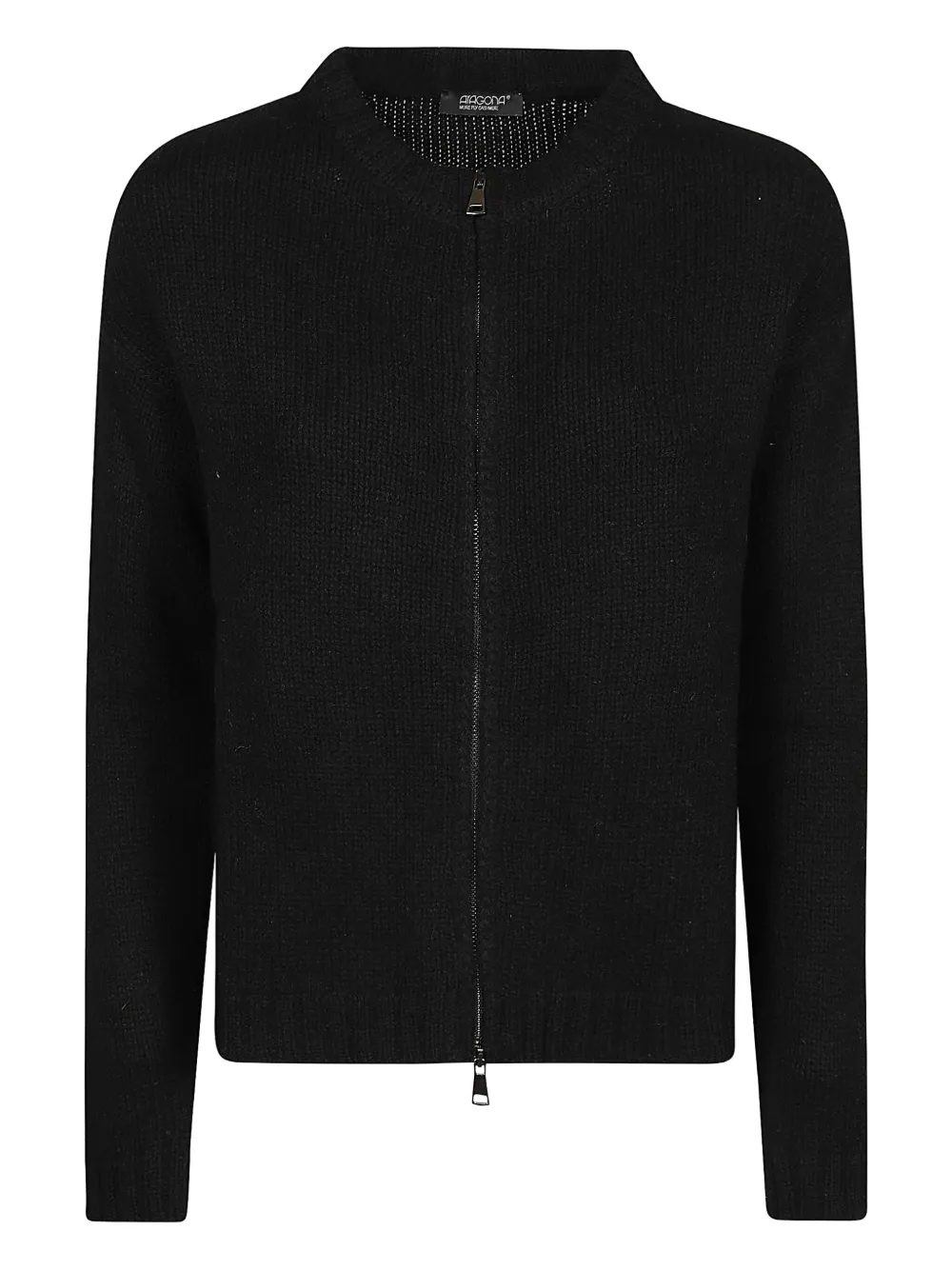 Aragona zip-front cashmere cardigan - Black