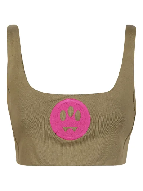 BARROW ribbed logo-detail top