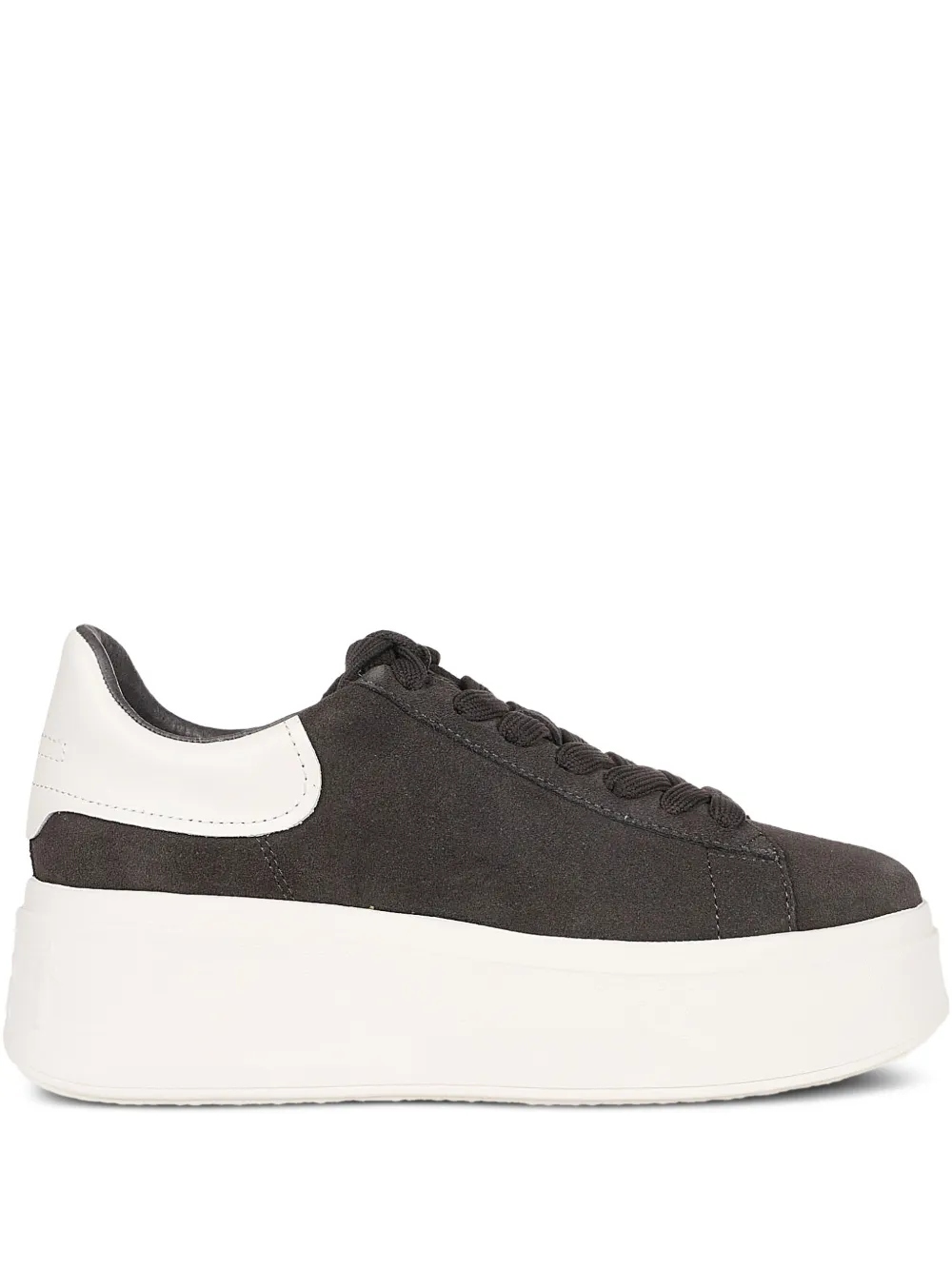 Ash Leren sneakers met plateauzool Zwart