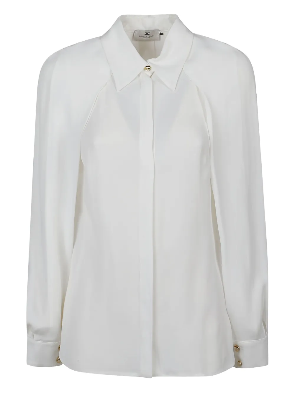 Elisabetta Franchi georgette collared shirt | White | Image 1