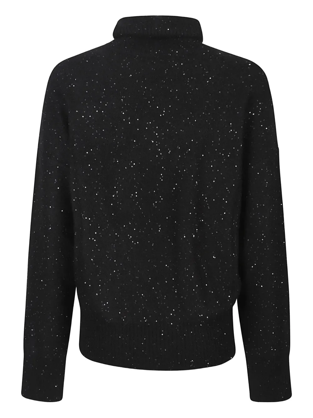Fabiana Filippi Sequin-embellished Turtleneck Sweater In Black