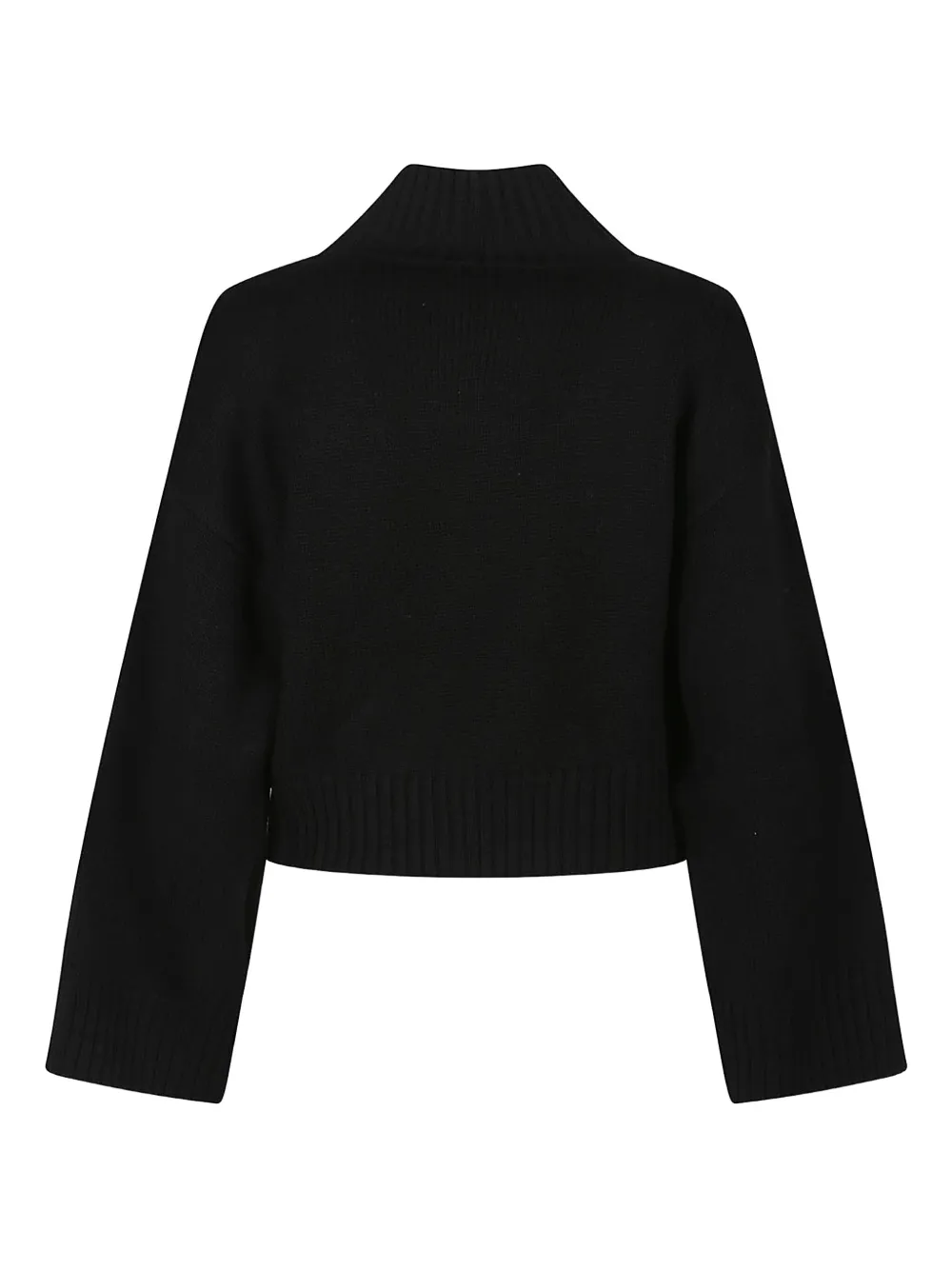 Fabiana Filippi High-neck Wide-sleeve Sweater In Black