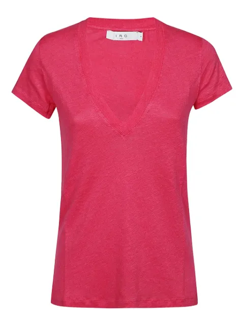IRO V-neck linen T-shirt