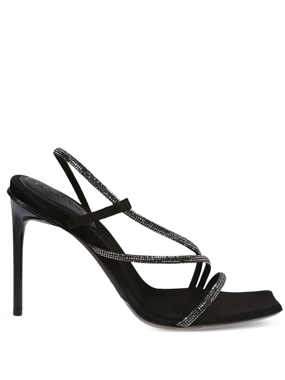 Max Mara 100 mm slingback sandalen verfraaid met stras Zwart