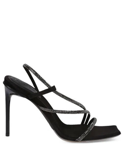 Max Mara 100mm rhinestone-embellished slingback sandals