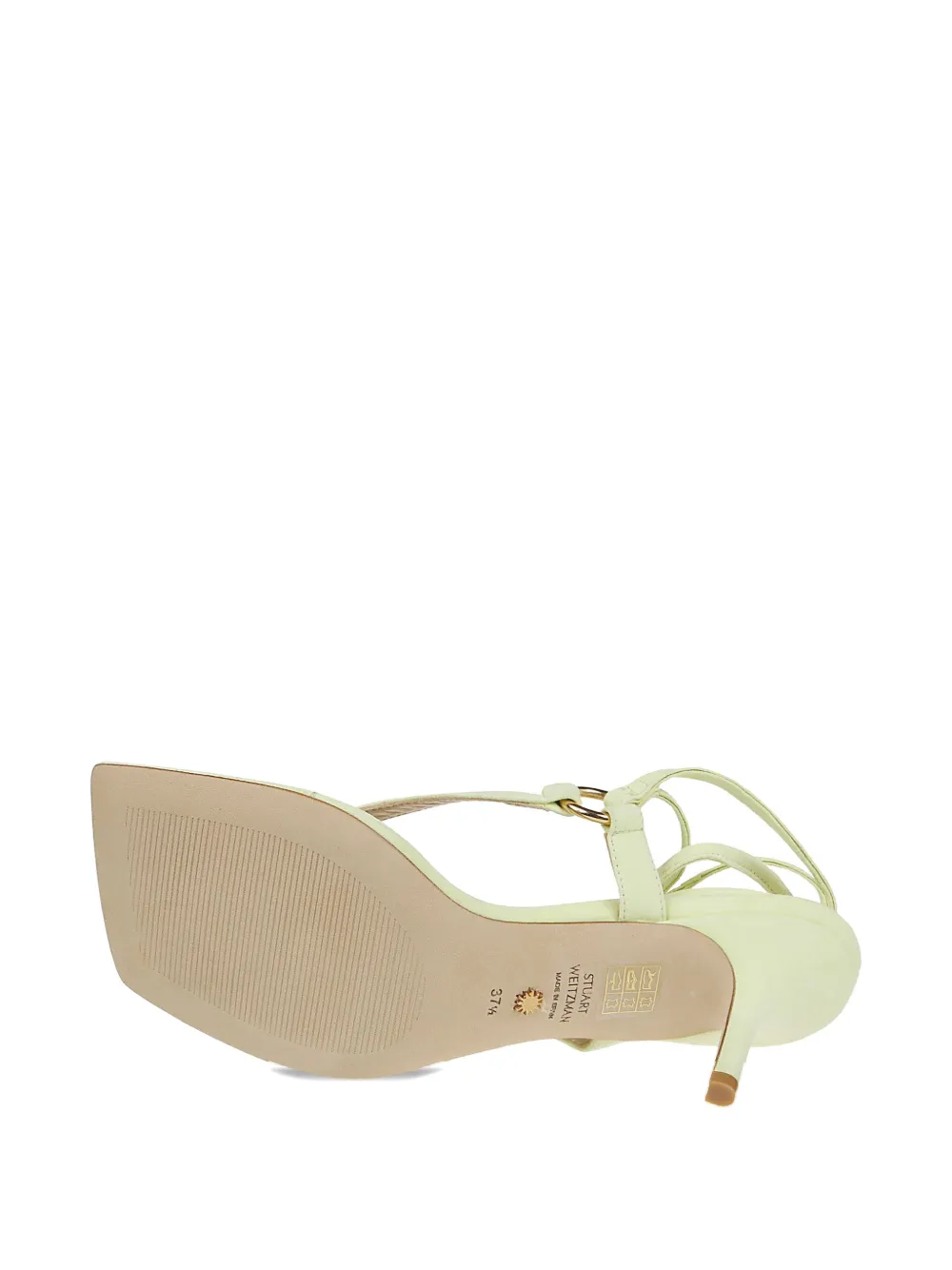 Stuart Weitzman 70 mm Lalita sandalen met vierkante neus en bandjes Groen