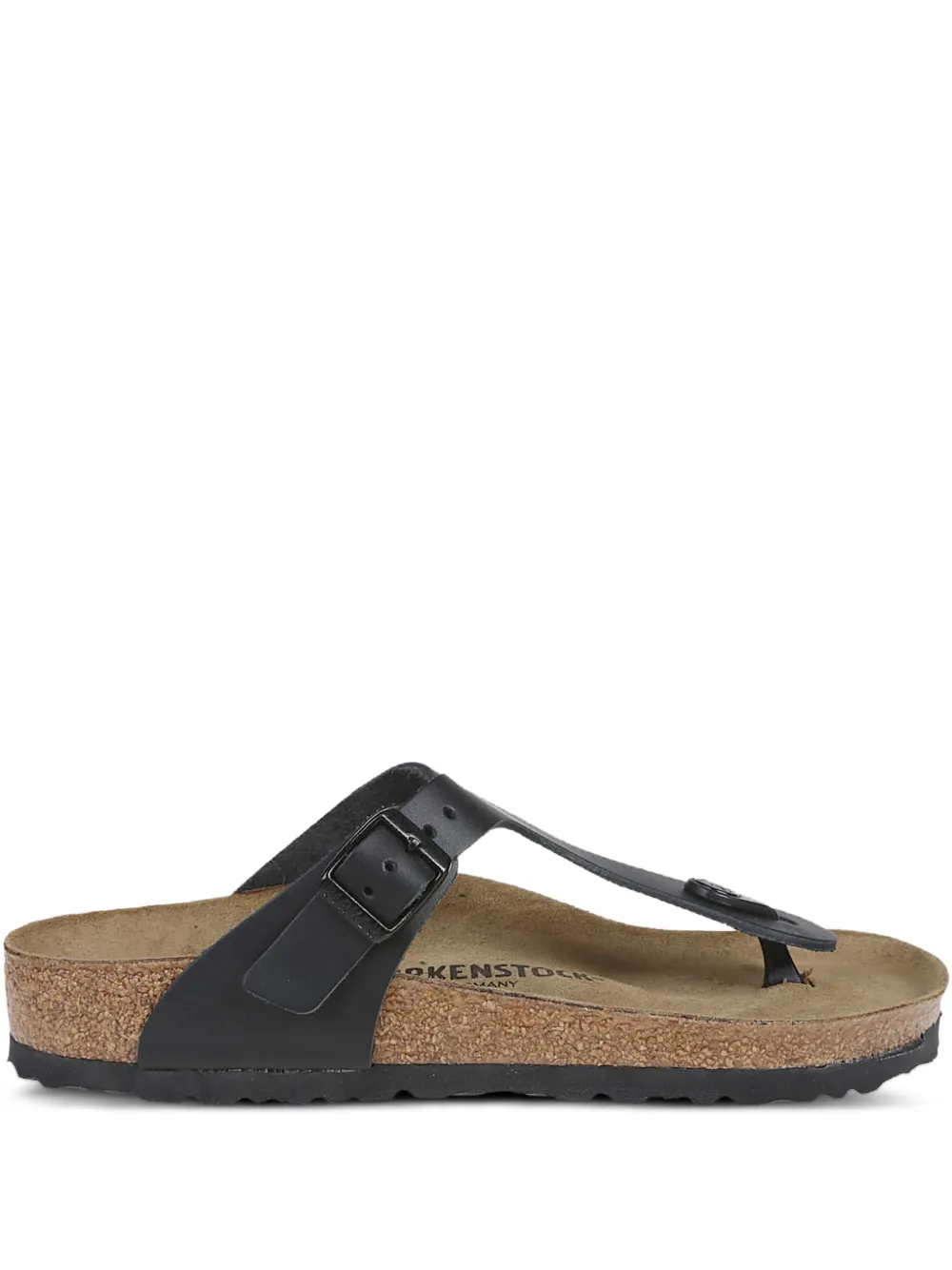 Birkenstock Gizeh leren sandalen met gesp Zwart