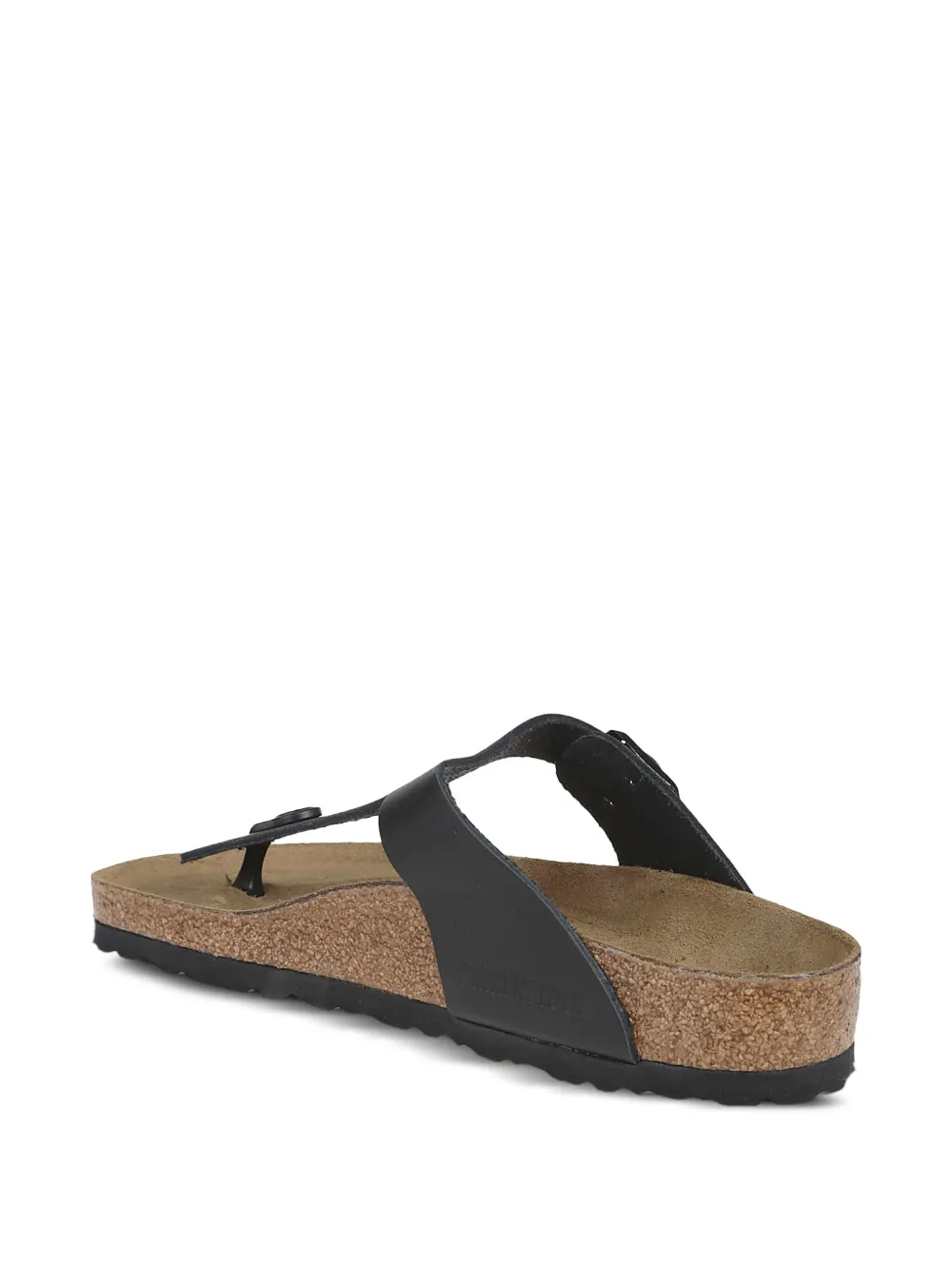 Birkenstock Gizeh leren sandalen met gesp Zwart