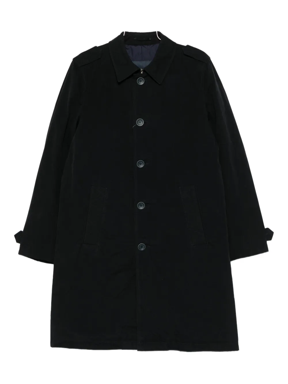Herno Buttoned Single-breasted Coat In Black