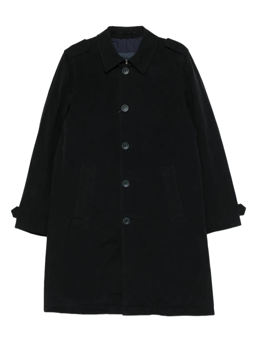 Herno buttoned single-breasted coat | Black | Image 1