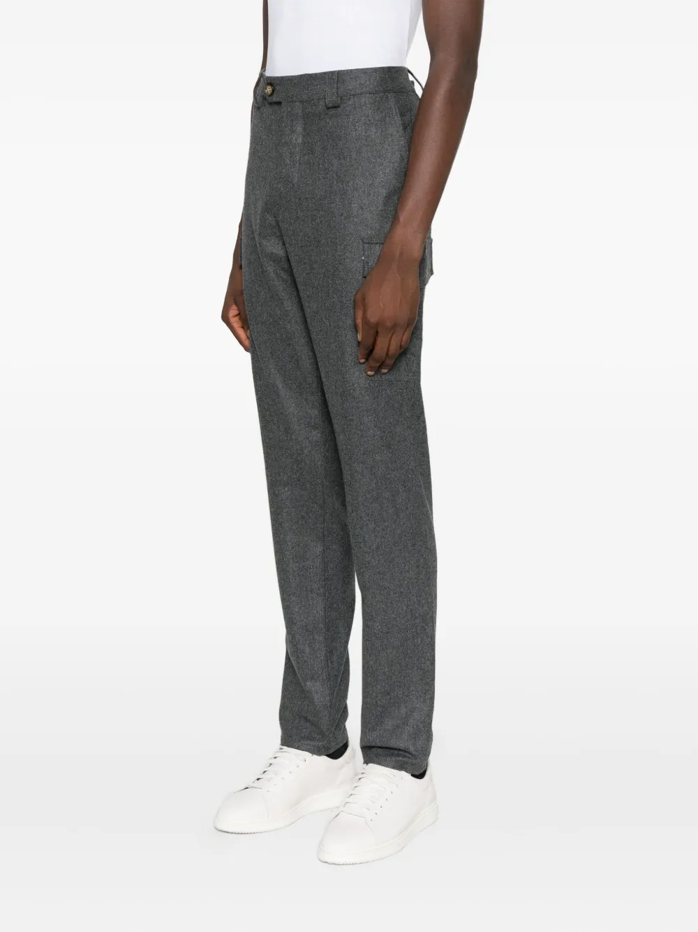 Brunello Cucinelli Broek met cargo zak Grijs