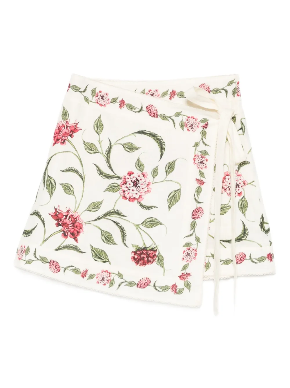 Agua By Agua Bendita Luna floral skirt - Weiß
