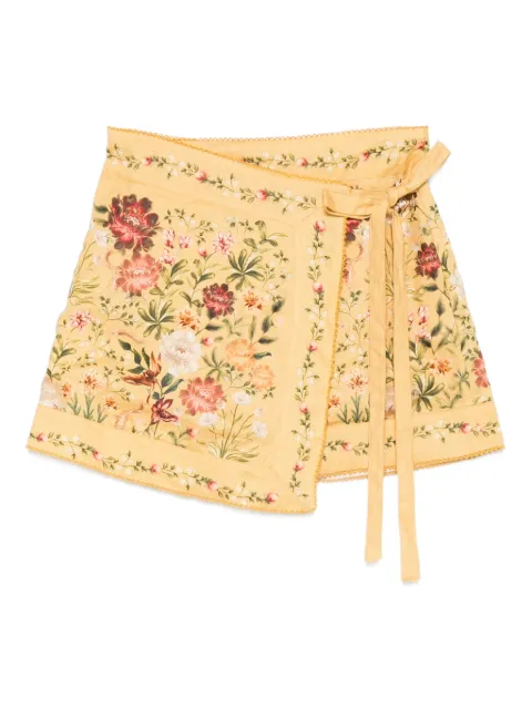 Agua By Agua Bendita Luna Paramo floral tie skirt