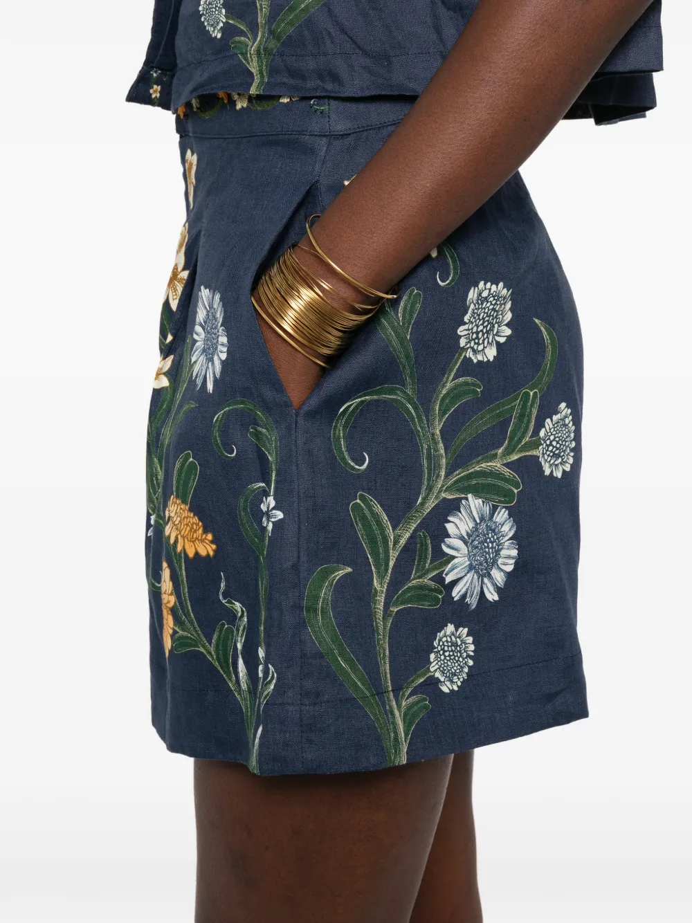 Agua By Agua Bendita Maratea shorts met bloemen Blauw